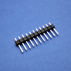PCBピンヘッダー金メッキロングピン2.54mmブラックブラス直角表面実装オスコネクタ3ピンSCARTメスヘッダーPBT - Product Image 1