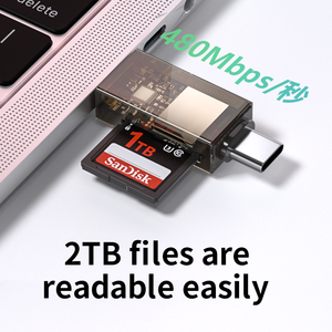 IOS USB Typ C & Micro USB Kartenleser OTG SD Speicher kartens ch reiber Tragbarer Leser für IOS-Geräte - Product Image 2
