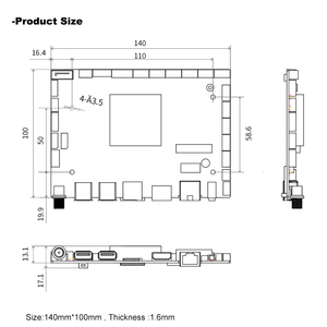Rockchip Rk3568 четырехъядерный процессор Lvds Edp, плата для разработки промышленных встроенных панелей, поддержка для Android 12 Linux Ubuntu - Product Image 5