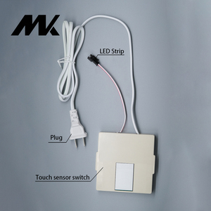 Interruptor de Sensor táctil de iluminación LED integrado de 12V y 36W, interruptores inductivos con función de desempañado de espejo inteligente de tres colores de un solo toque