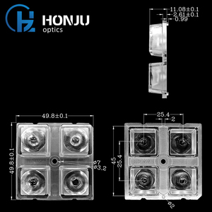 HONJU sokak ışığı camı XPE-3535 10 derece 4-in-1 Led optik lens açık stadyum ışık modülü Lens - Product Image 2