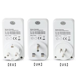 Automático termostato inalámbrica RF US/EU/enchufe de Reino Unido controlador de temperatura hembra pantalla LCD con luz de fondo verde Thermoregulator - Product Image 6
