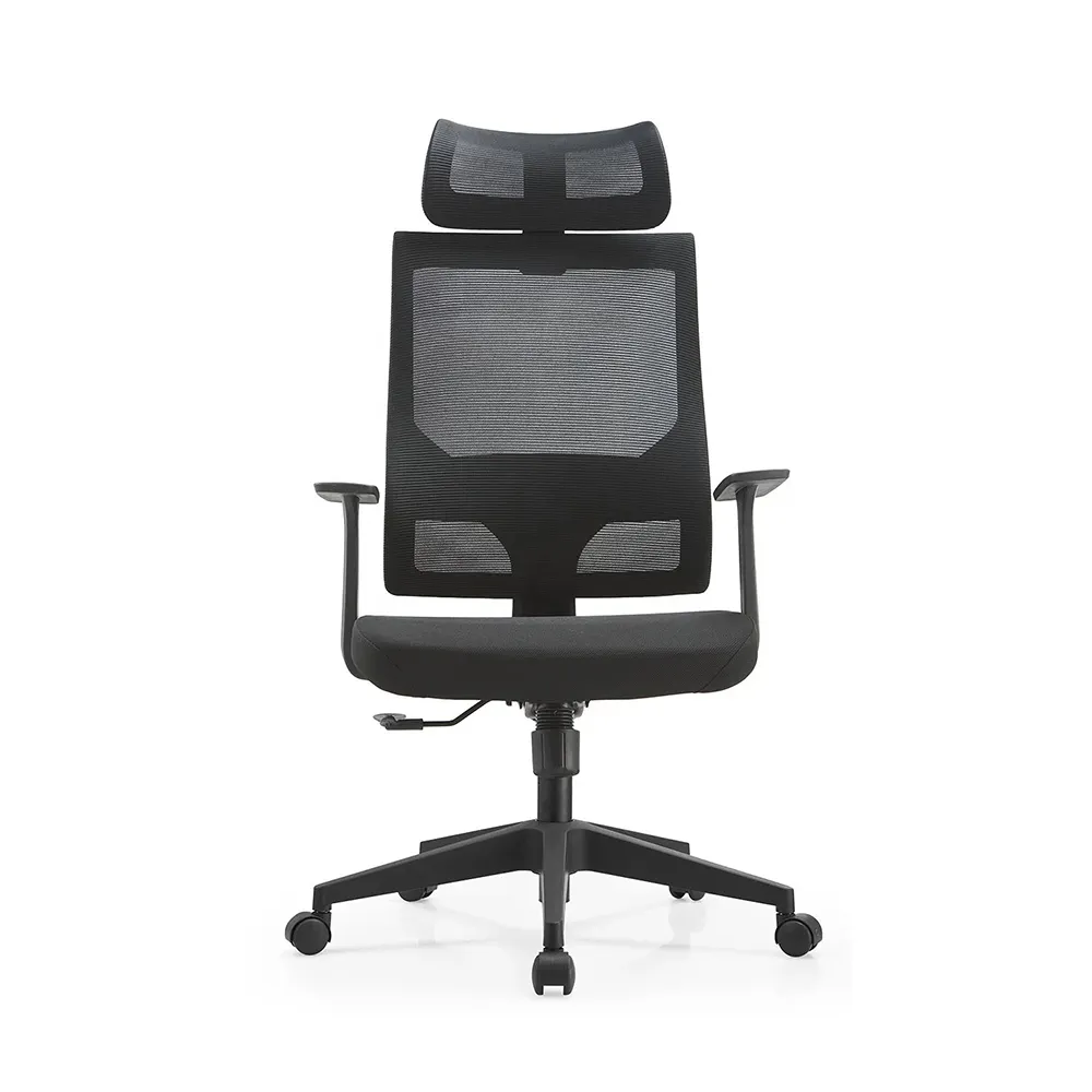 Most Ergonomic Chairs Black Armrest Adjustable Mesh High Back Executive Ergonomic Swivel Office Chair With Headrest