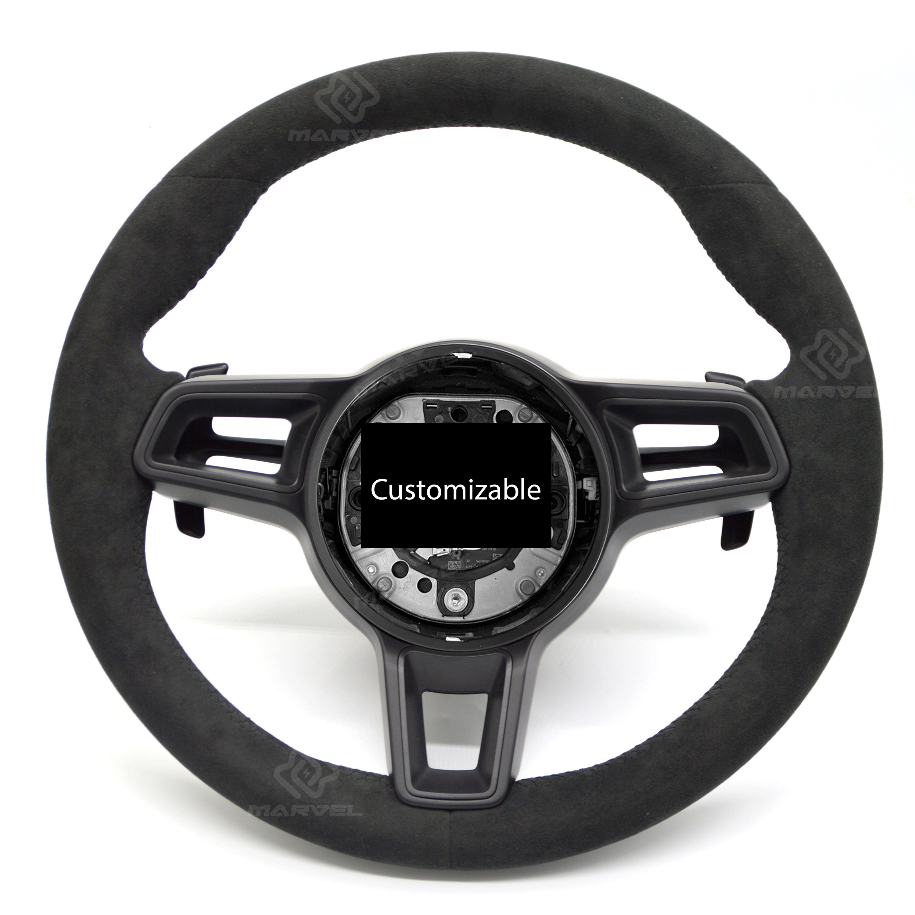 Alcantara steering wheel full black