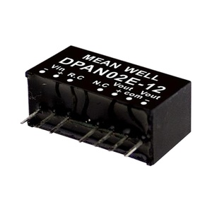 MEAN WELL DPAN02A-12, SIP Package, 79% Eff., &plusmn;12V <strong>Output</strong>, 2W <strong>DC</strong>-<strong>DC</strong> Converter, Industrial &amp; Telecom Use, 9-18V <strong>Input</strong> - Product Image 2