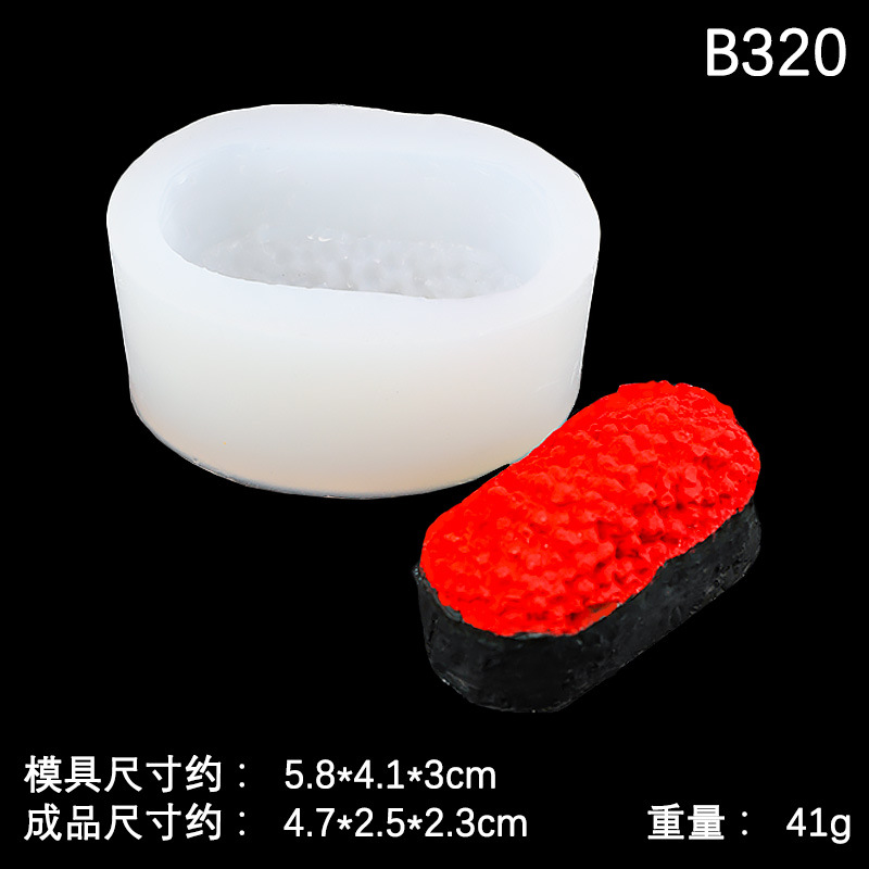 N ° 3 Small Fish Roe Sushi B320 transparente