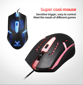 4 in 1 RGBPCキーボードマウスゲーマーコンボゲームセットアップとヘッドフォンマウスパッド付きマウスキットセット - Product Image 4