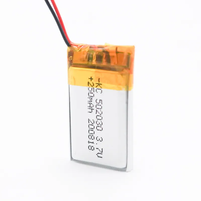 फैक्टरी wholesales रीसायकल 3.7V 502030 250mAh जीपीएस भरने प्रकाश ली बहुलक बैटरी