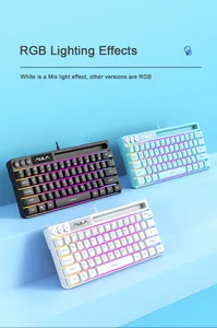 F3061 61キーRGBミニゲームキーボードメカニカルデザイン調整可能照明効果対応PCコンピュータラップトップ携帯電話 - Product Image 4
