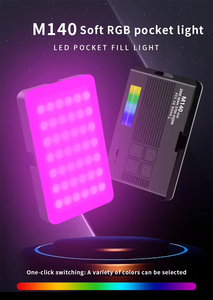 RGB 140 LEDビデオライト充電式写真フィルライトCRI95 + 2500K-6500K Vlogライブストリーミング用に調光可能 - Product Image 6
