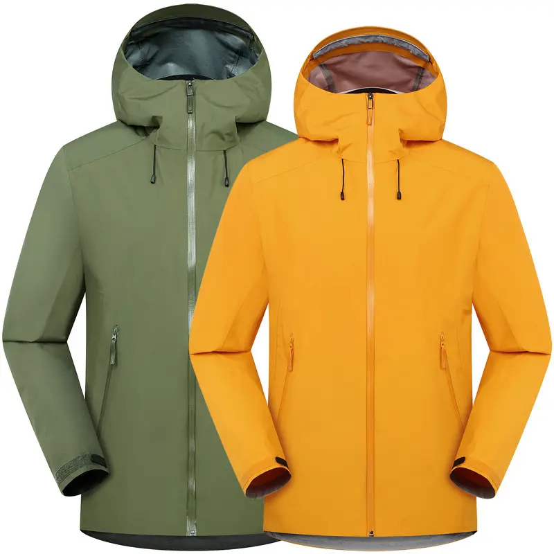 High Quality Men Women Zipper Hard Shell Windbreaker Hoodie Jackets Ultra Light Outdoor Windproof Waterproof Hiking Sport Jacket