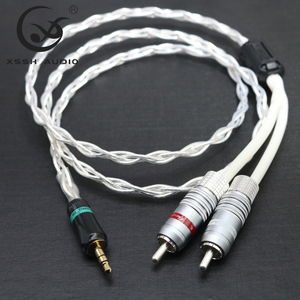 信号線ワイヤーYIVO XSSH DIY OEM 4コアOFC銅メッキシルバーイヤフォンプラグHIFIオーディオサウンド & コントロールパワーRCAケーブル - Product Image 2