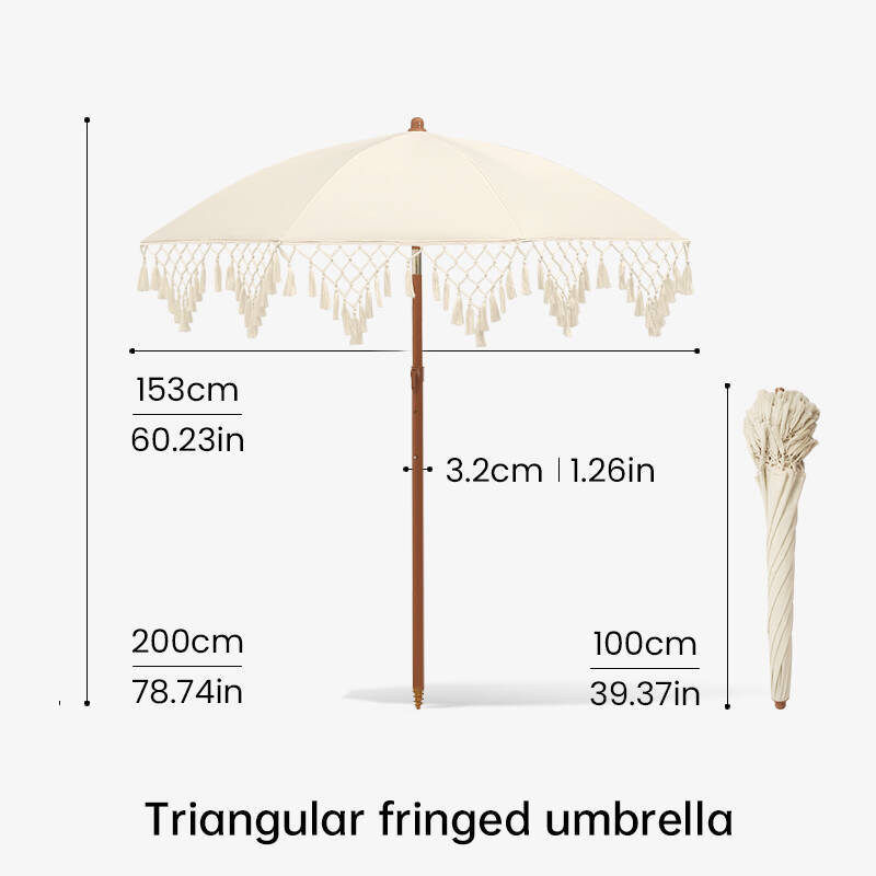 Triangle tassel umbrella
