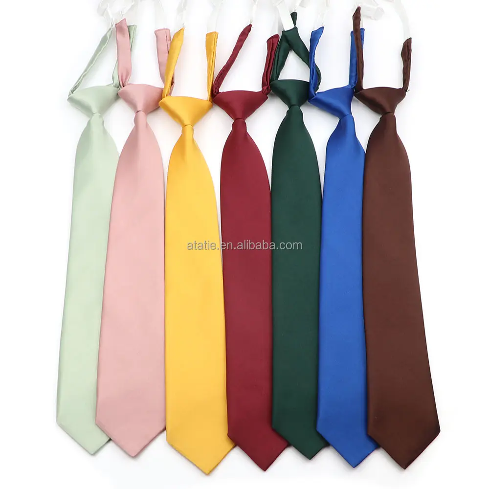 Gravata de pescoço com zíper, gravata estreita de 8cm para homens, fina, estreita, preguiçosa, fácil de puxar, corda, estilo coreano, negócios, festa de casamento, presente