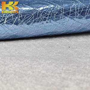 Độ bóng cao nhăn cuero PU Shinny tổng hợp <span class=keywords><strong>rexine</strong></span> da với Faux Suede ủng hộ cho giày & Túi xách - Product Image 6