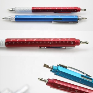 塑料双头螺丝刀标尺水平触摸触控笔6合1多功能工具圆珠笔带打印Logo球礼品 - Product Image 4