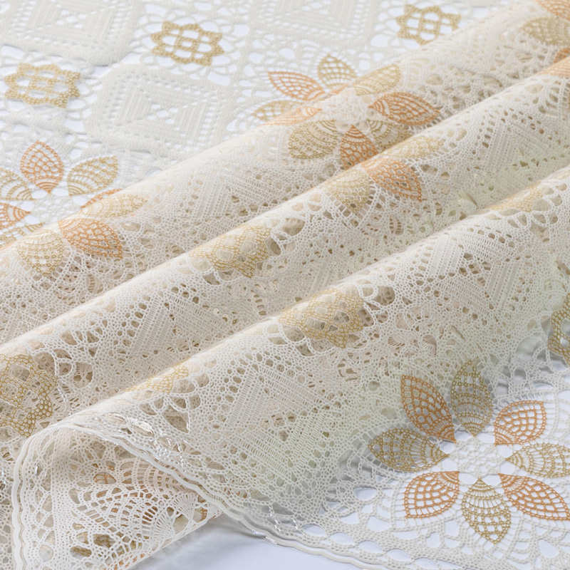 PVC Lace Table Cloth China Home White Table Cloths for Wedding