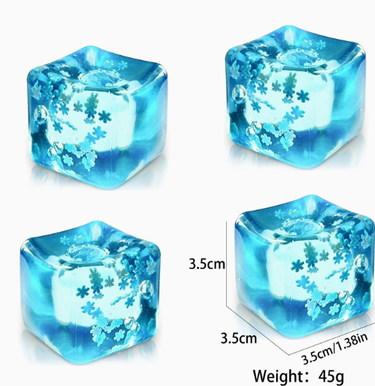 Snow ice cubes