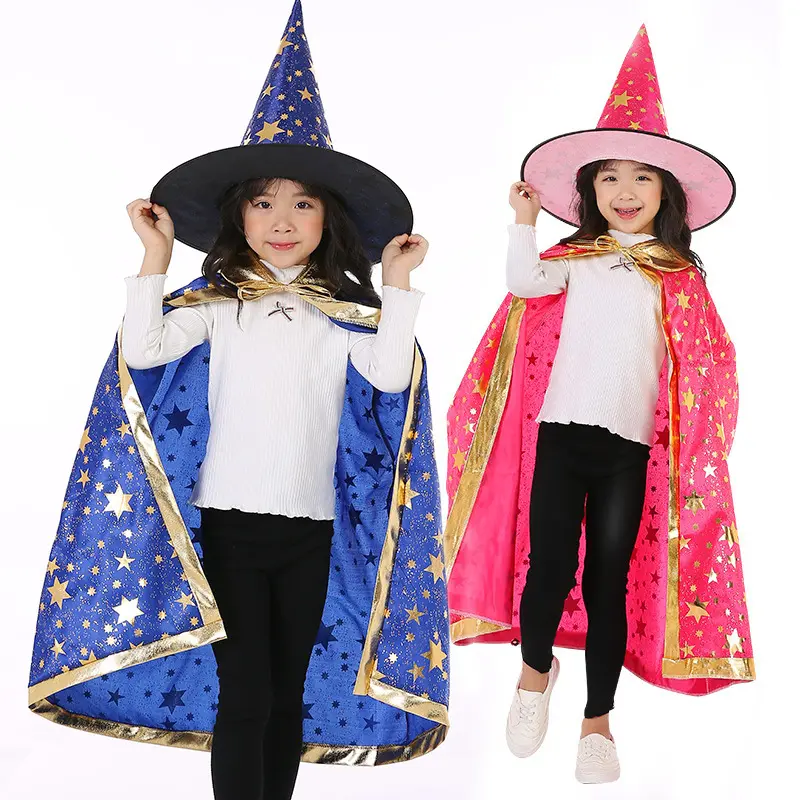 2023 Halloween Carnival Children Witch Costume Girls Purple Orange Puff Sleeve Tulle Ballet Tutu Dress Sequin Dance Clothing