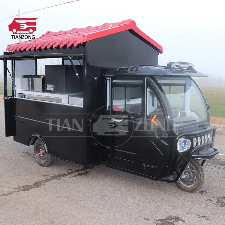 Caminhão de venda automática de cachorro-quente triciclo de comida personalizado mais vendido