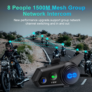 Intercomunicador de casco, sistema de comunicación, intercomunicador Bluetooth para motocicleta, interfono 2000m BT, intercomunicador multifunción para casco de motocicleta - Product Image 4