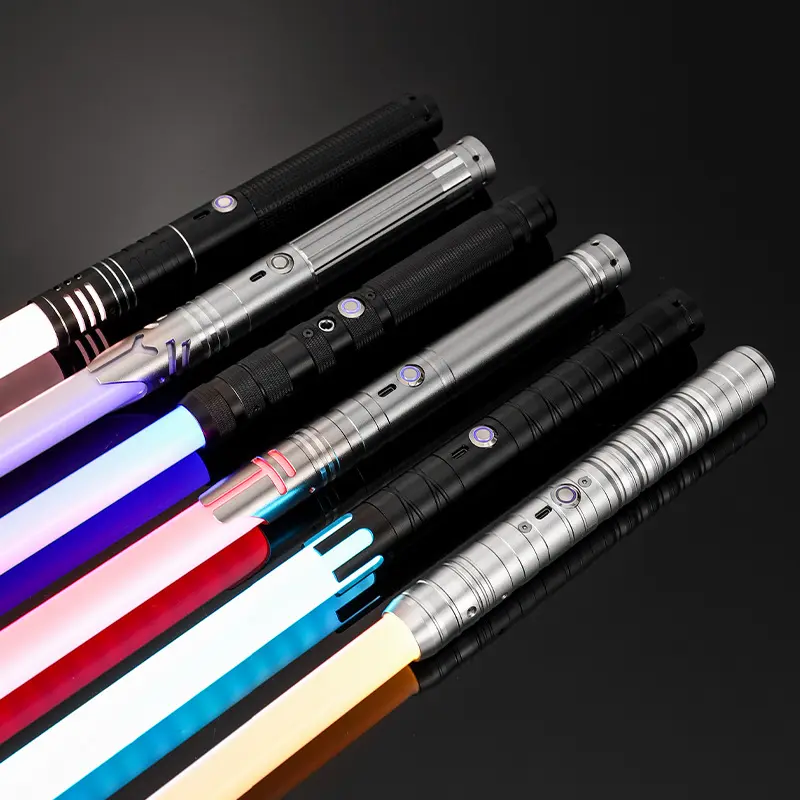 Kim loại pixel lightsaber lightsaber đồ chơi 7-20 màu sắc ánh sáng âm thanh/chiều dài là 70cm/80cm/106cm/116cm lightsaber chuôi kiếm