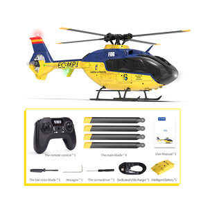 <strong>RC</strong> Helicopter with Light F06 2.4G <strong>6CH</strong> Direct Drive Brushless Motor Aerobatic EC135 Helicopter for Beginner RTF Version - Product Image 4