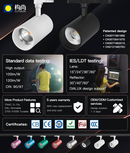 Sanat galerisi led ışığı ray lambası 30w 3400lm CRI90 titreme ücretsiz sürücü led ray lambası - Product Image 6