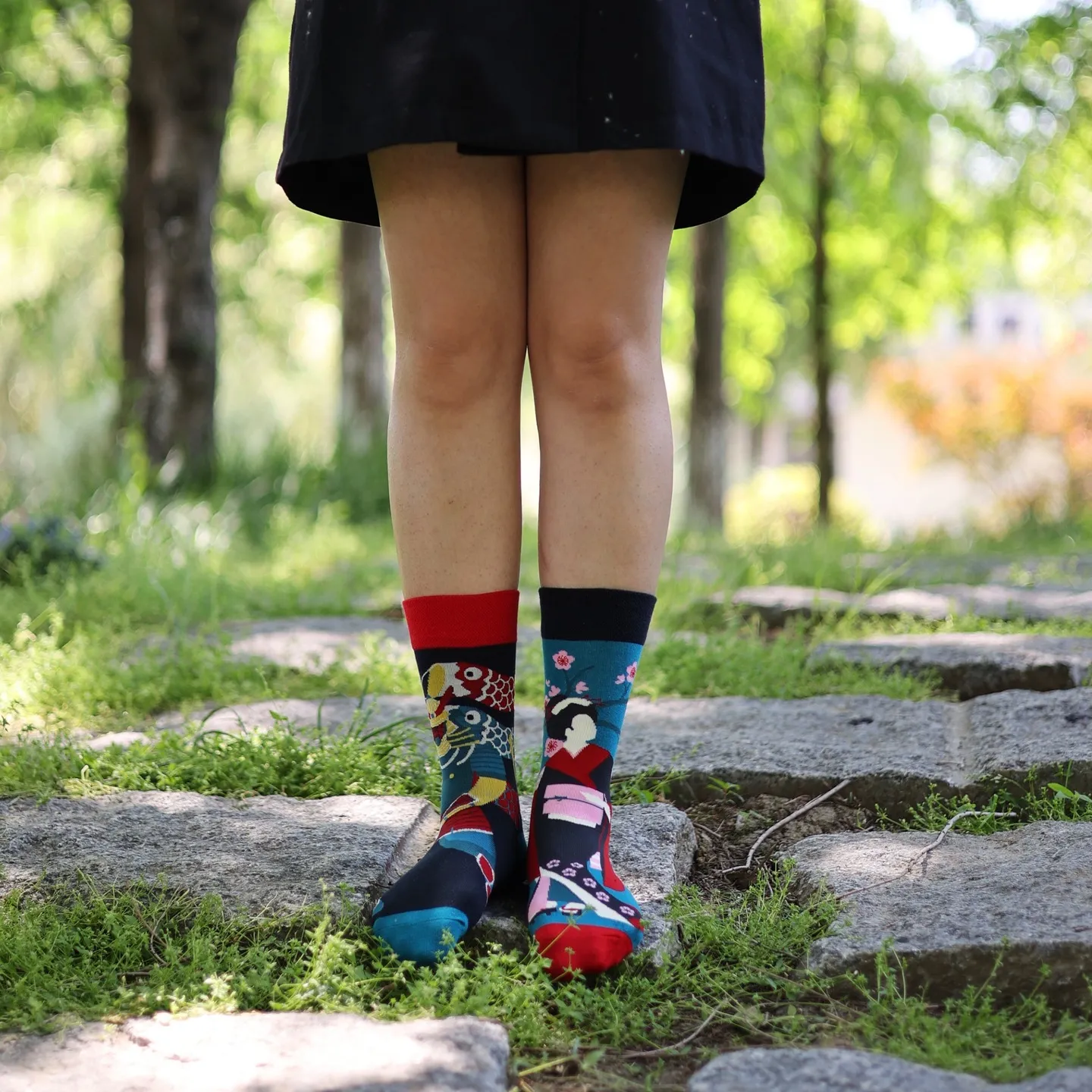 Chinese style creative socks personality breathable socks ins streetwear hip hop crew ab socks