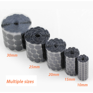 Puntos de gancho y bucle de doble cara de nailon de alta calidad con pegamento, círculos adhesivos reutilizables extraíbles, puntos de sujeción autoadhesivos - Product Image 2