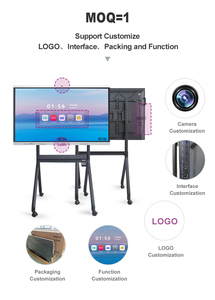 55 75 inç toplantı öğretim akıllı tahta etkileşim monitör 4K Android Led dokunmatik interaktif düz panel - Product Image 3