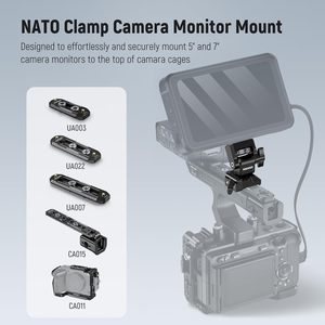 QR NATO kelepçe ile Neewer kamera monitörü dağı, 1/4 "vida için 5" & 7 "alan monitörü Atomos Ninja V ile uyumlu, 360 - Product Image 3