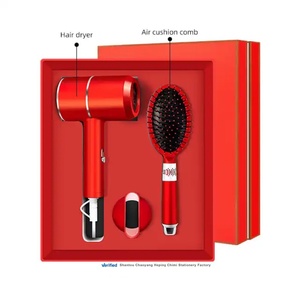 Promotion Practicality Gift Set for Wedding Hair Dryer with Concentrator Nozzle + air Cushion Comb Gift Set Box for Women - Product Image 5