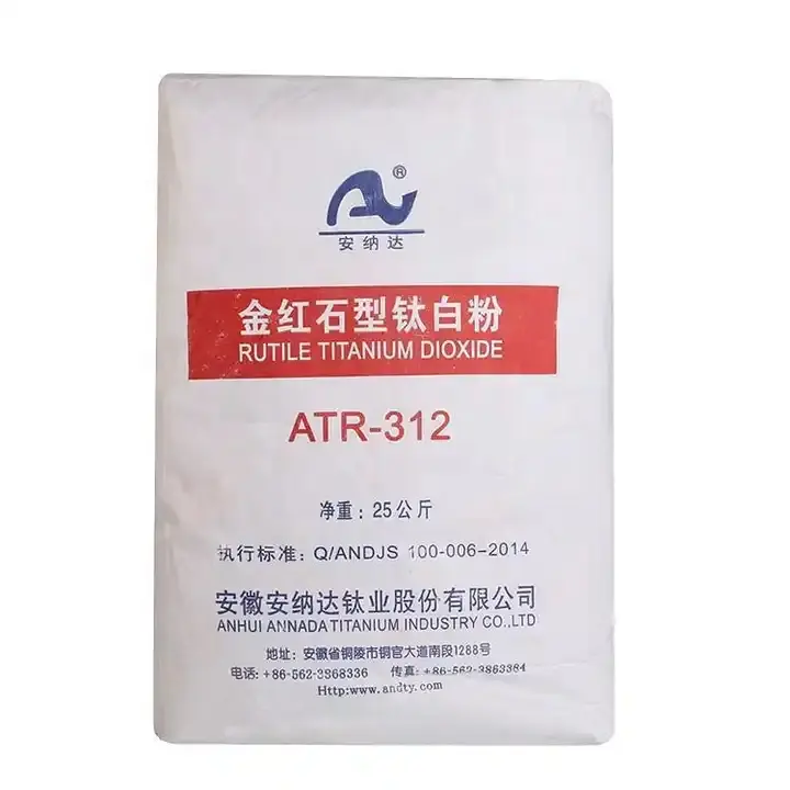 Topkwaliteit Tio2 Titaandioxide Poeder Rutiel Kwaliteit Titaandioxide ATR-312 Wit Poederpigment