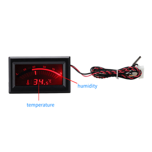 Termómetro Digital con puntero de 5V de doble chasis con pantalla LCD, instrumentos rectangulares, medidor de temperatura del agua personalizable