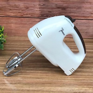 7 Speed Control Stainless Steel Hooks and Chrome Beaters Attached Cake Plastic Electric Hand Mixer - Product Image 3