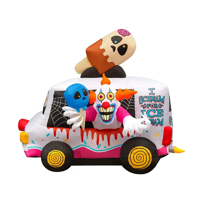 8 футов надувной Хэллоуин ползучий клоун мороженое грузовик газон надувной Двор украшение