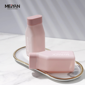 MYPACK Customized Soft Touch Shower Gel <strong>Container</strong> Hdpe <strong>Empty</strong> Plastic <strong>Rectangle</strong> Bottle with Disc Cap 200ml 300ml - Product Image 1