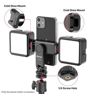 Ulanzi ST-06S telefon tutucu kelepçe telefon tripodu montaj 360 ile dönebilen soğuk ayakkabı dağı akıllı telefon için Vlog Selfie canlı akış - Product Image 5