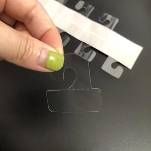 Euro delik ekran ambalaj kutuları için kanca plastik yapıştırıcı asmak etiket sekmeler için Euro delik askı kanca ile kolay ekran - Product Image 2