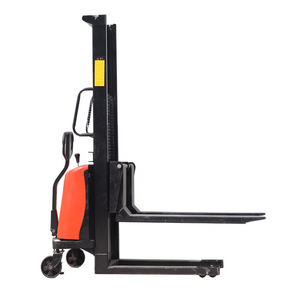 Carretilla elevadora apiladora semieléctrica, elevador hidráulico semiautomático de carga y descarga - Product Image 1