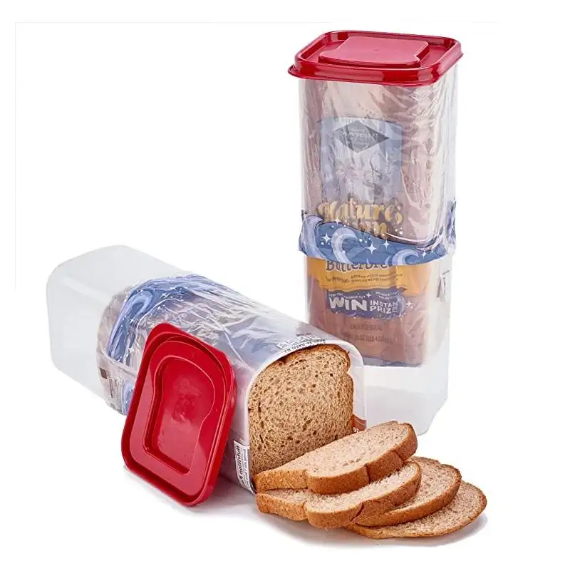 Boîte à sandwich Boîte à toast Boîte à pain en plastique Copain Distributeur de pain avec couvercle Boîte à pain Conteneur