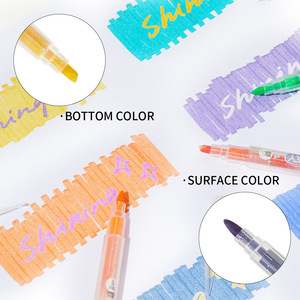 荧光笔高品质双头闪光堆叠荧光笔学生多色画笔水彩铅笔 - Product Image 4