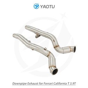 YT ท่อด้านหน้าหัวตรงสแตนเลสแบบกำหนดเองสำหรับส่วนส่วนหัวของ Ferrari California 3.9T - Product Image 5
