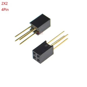 4 PIN doppia fila dritta perno femmina intestazione 2.54MM PITCH PIN lungo 11MM connettore presa 2x2 4 pin 2*2 per arduino PCB