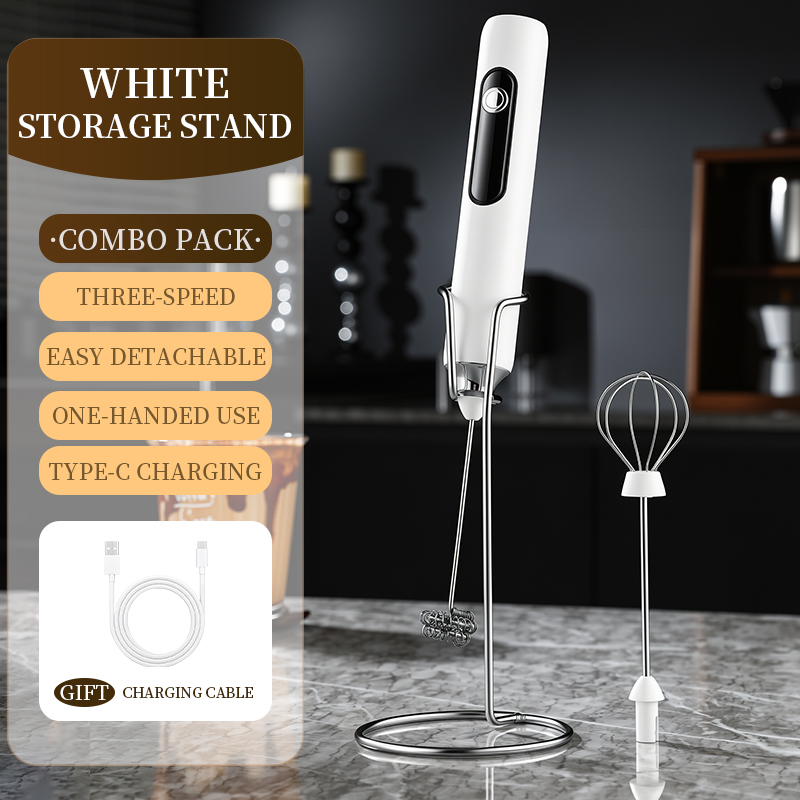White- Two Heads + Stainless Steel Stand