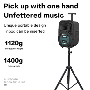 ZQS-6111工厂流行DJ声音蓝牙扬声器带led灯音乐系统带USB FM支持手推车扬声器卡拉OK - Product Image 5