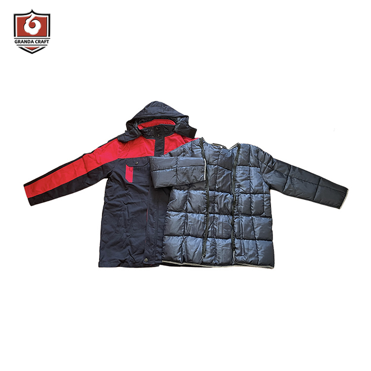 Black Long Sleeve Workwear Garments  Safety Winter Jacket 2