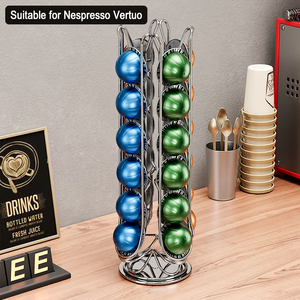 24Pcs Công Suất Sắt Xoay Cà Phê Viên Nang Giá Chủ Đứng Loại Đa Chức Năng Sử Dụng Cho Lưu Trữ Tương Thích Với Vertuo Pod - Product Image 3