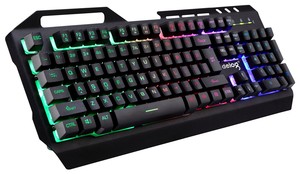 Teclado mecánico con cable USB, luz RGB de arcoíris para ordenador de juegos, 104 teclas, ergonómico, Multimedia, para juegos de ordenador - Product Image 5